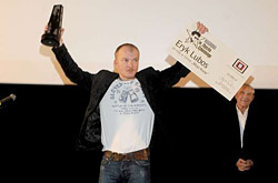 Eryk Lubos po odebraniu Nagrody Jury